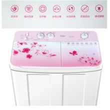 海爾（Haier） 洗衣機(jī)9公斤大容量家用半自動(dòng)洗衣機(jī)雙缸雙桶 強(qiáng)勁動(dòng)力老式 精美上蓋 超長(zhǎng)預(yù)約 9公斤 精美上蓋XPB90-1169JS